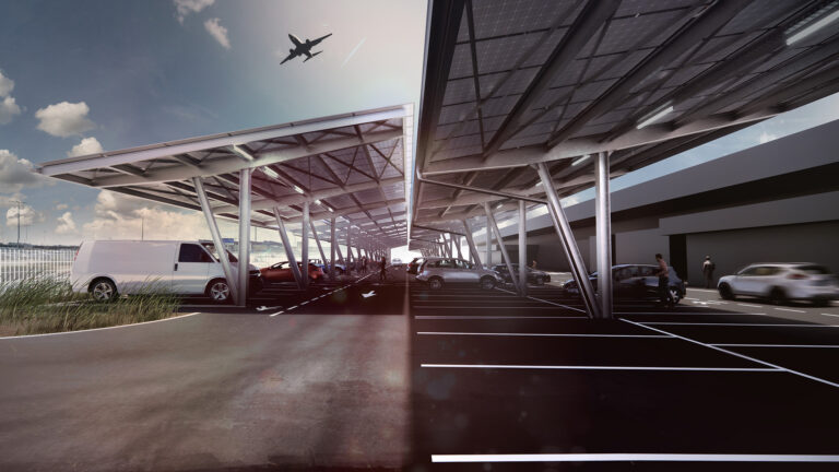 P8 Mérignac ombrière photovoltaïque 3D